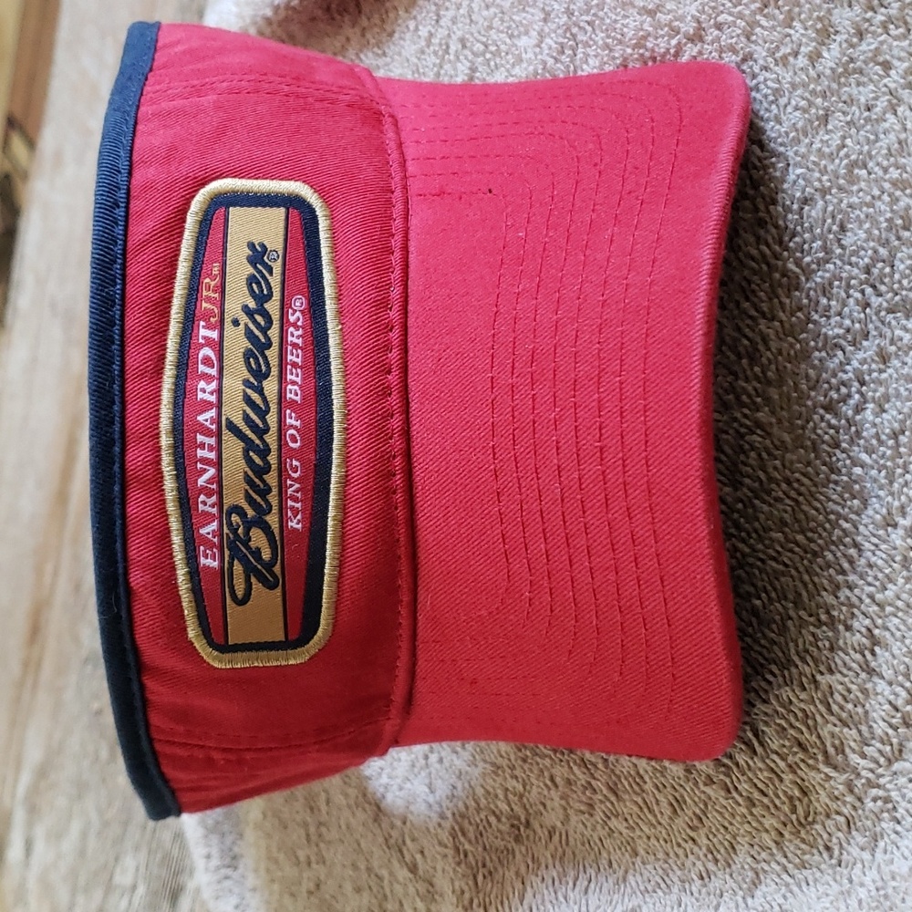 EARNHARDT JR. #8 NASCAR RACING RED VISOR EUC. (BIN 007)